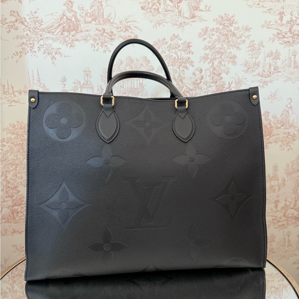 Louis Vuitton On The Go Black Monogram Empreinte Handbag Tote bag GM